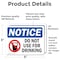 Signmission Do Not Use For Drinking Sign With Symbol, 5 in W x Rectangle, Vinyl Decal OS-2PACK-NS-D-35-L-11402 - alternate 5
